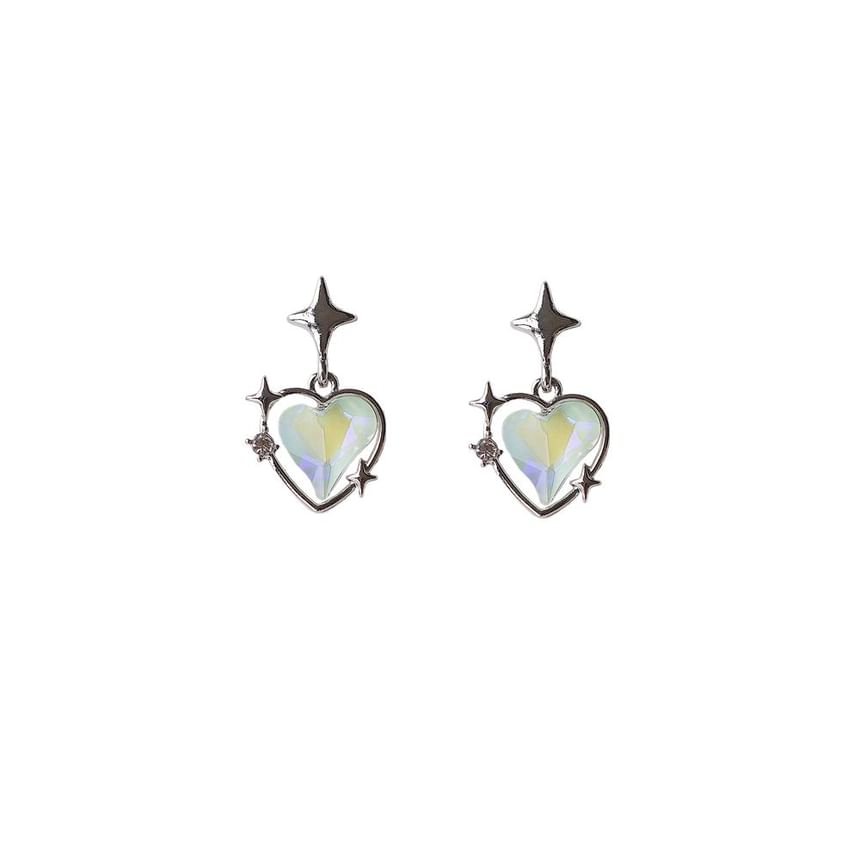 / Earring Heart Drop Star Clip On