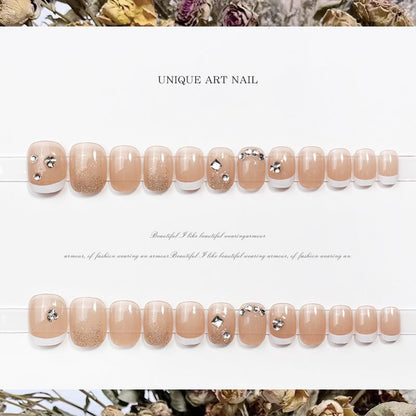 Strass-Press-On-Nagel