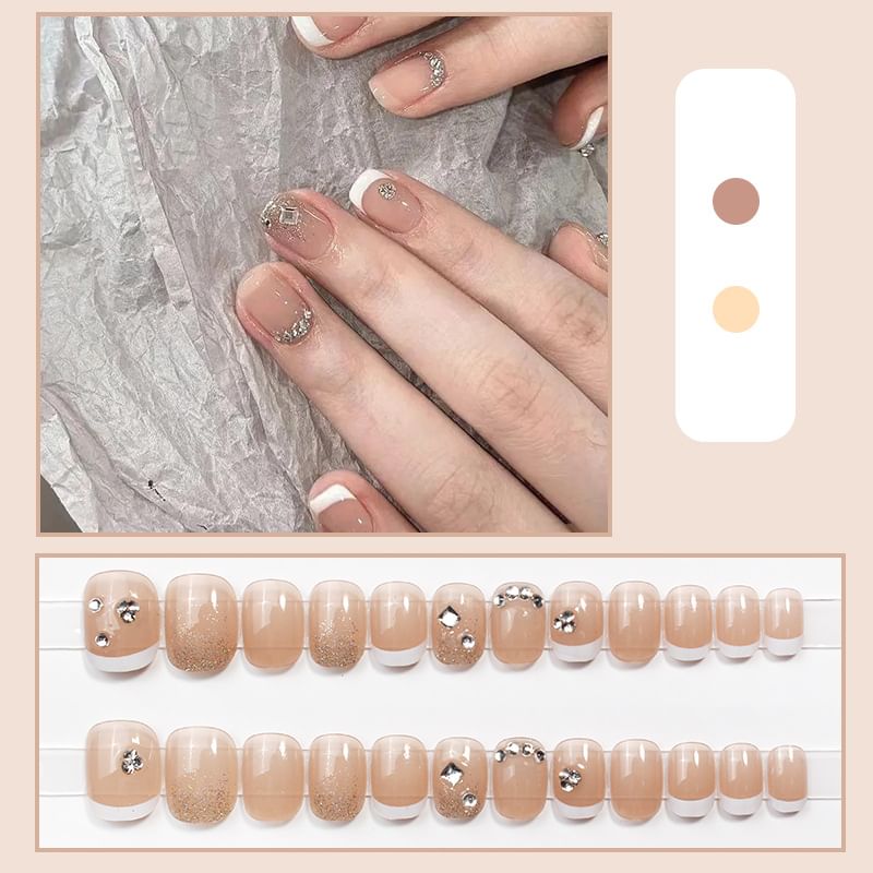 Strass-Press-On-Nagel