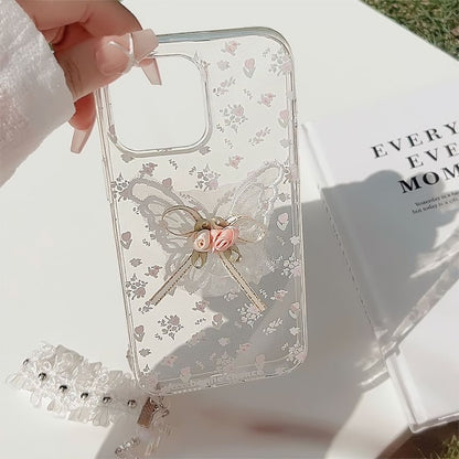 / Case Charm Set Lace Phone Butterfly