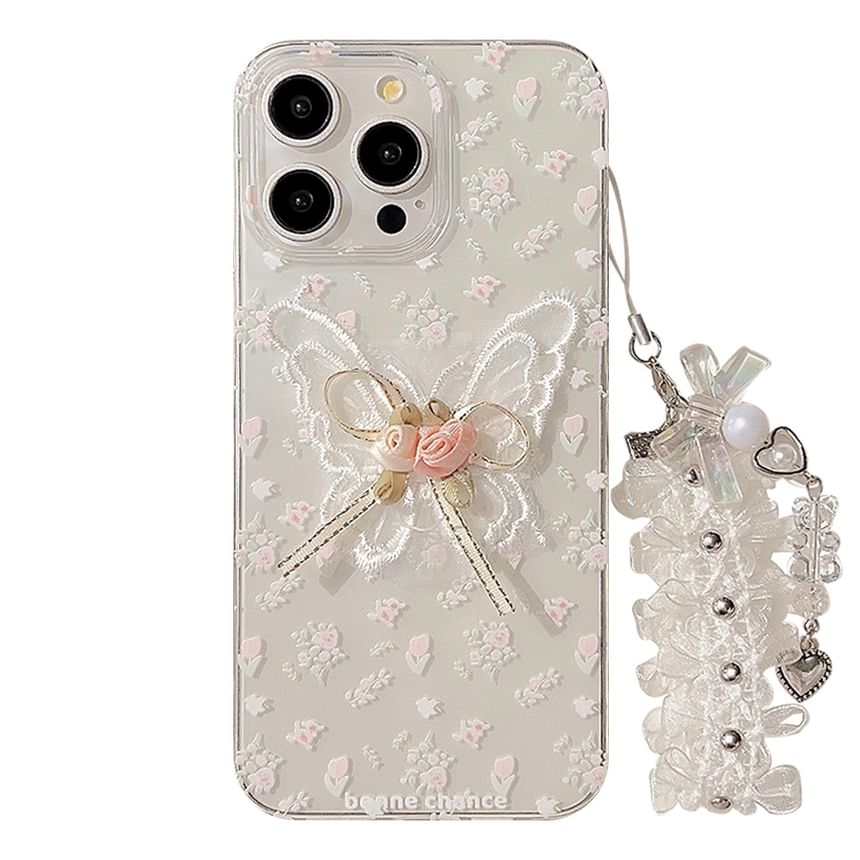 / Case Charm Set Lace Phone Butterfly