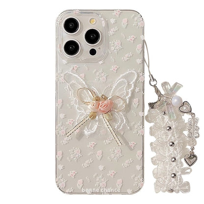 / Case Charm Set Lace Phone Butterfly