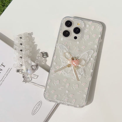/ Case Charm Set Lace Phone Butterfly