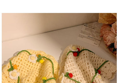 Floral Hair / Bonnet Crochet Hat Tie