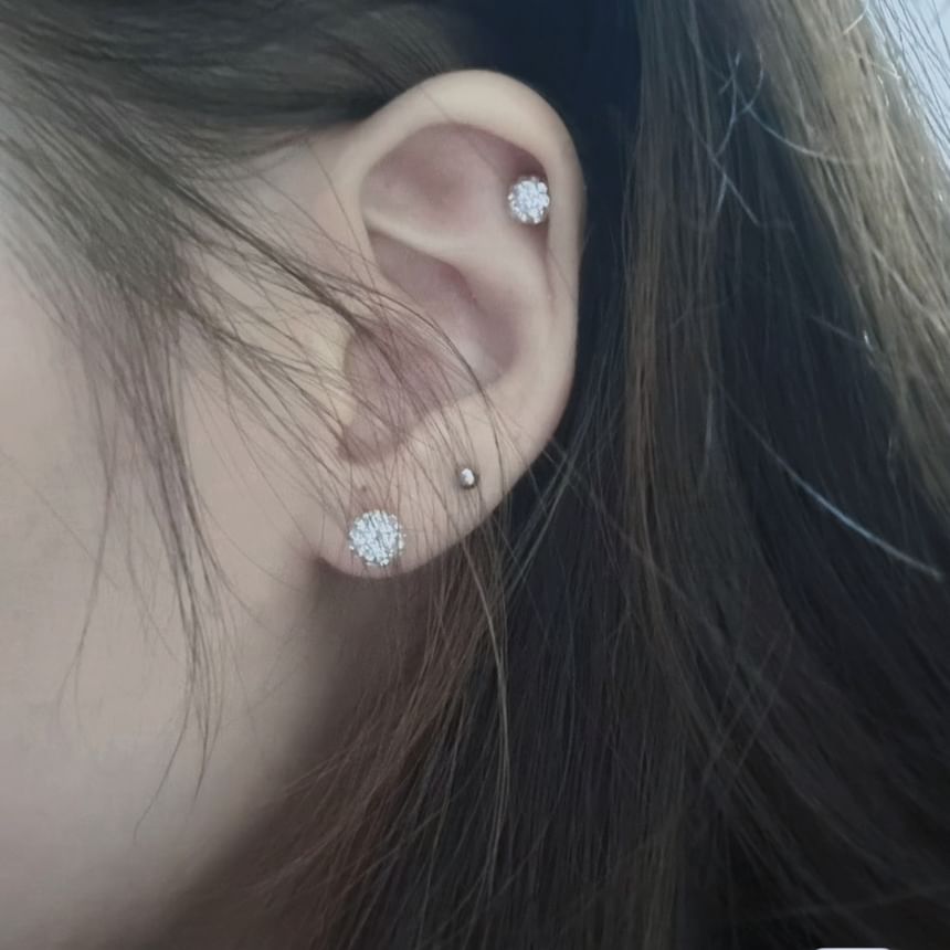 Rhinestone Ball Stud Earring