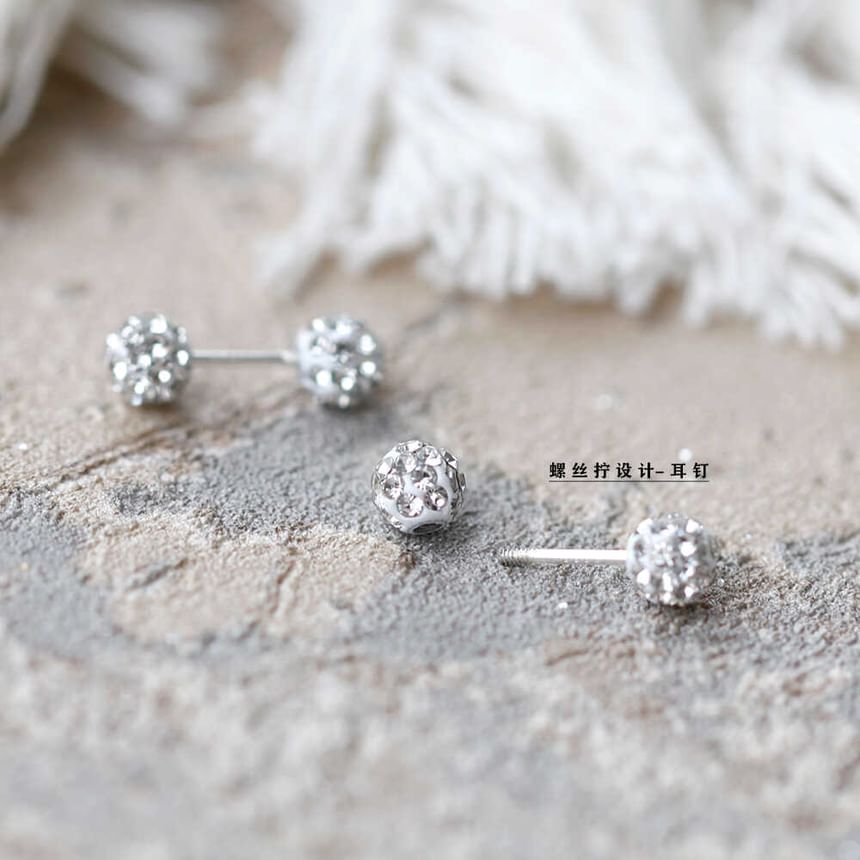 Rhinestone Ball Stud Earring