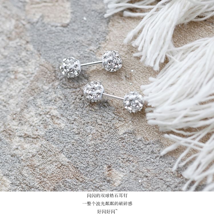 Rhinestone Ball Stud Earring