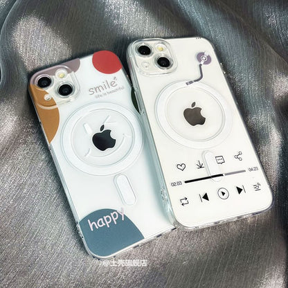 with Magnetic Phone (Compatible Case Print MagSafe)