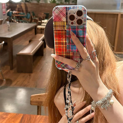 Case Plaid Phone Holographic