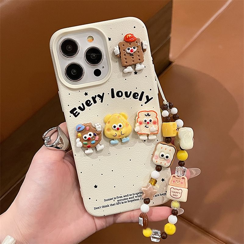 Cartoon Food / Phone Strap Set Case