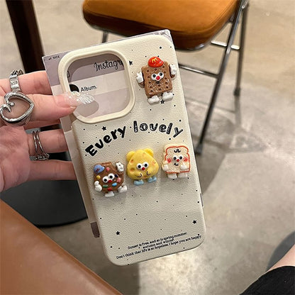 Cartoon Food / Phone Strap Set Case