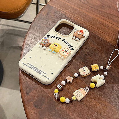 Cartoon Food / Phone Strap Set Case