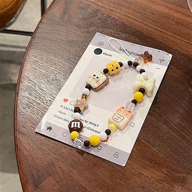 Cartoon Food / Phone Strap Set Case