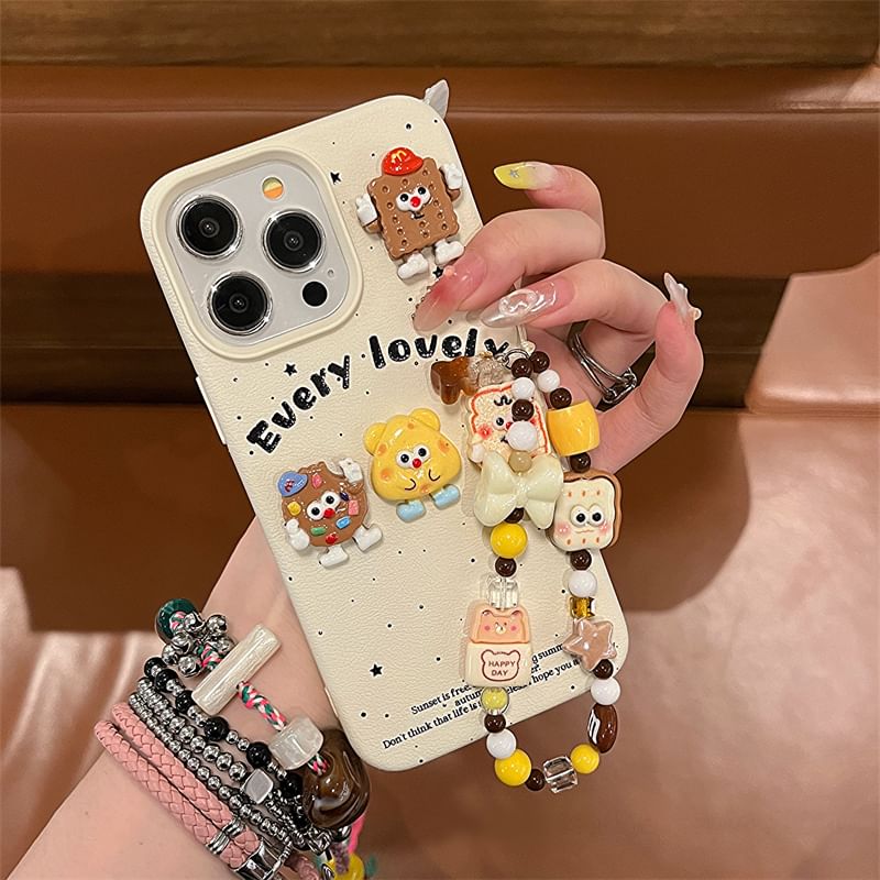 Cartoon Food / Phone Strap Set Case