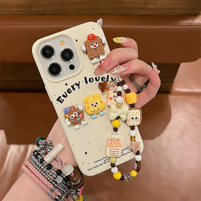 Cartoon Food / Phone Strap Set Case