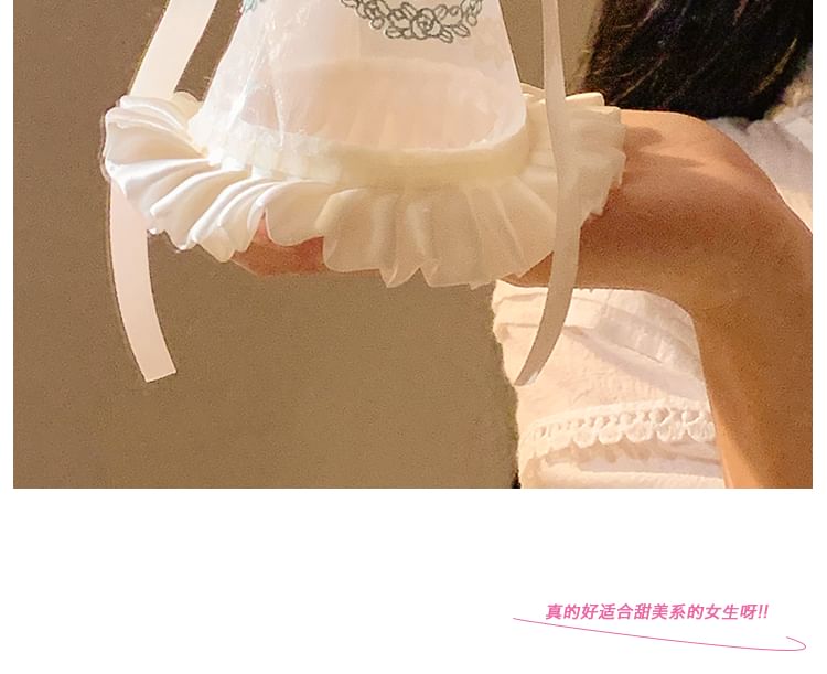 Party Hat Embroidered Ruffle