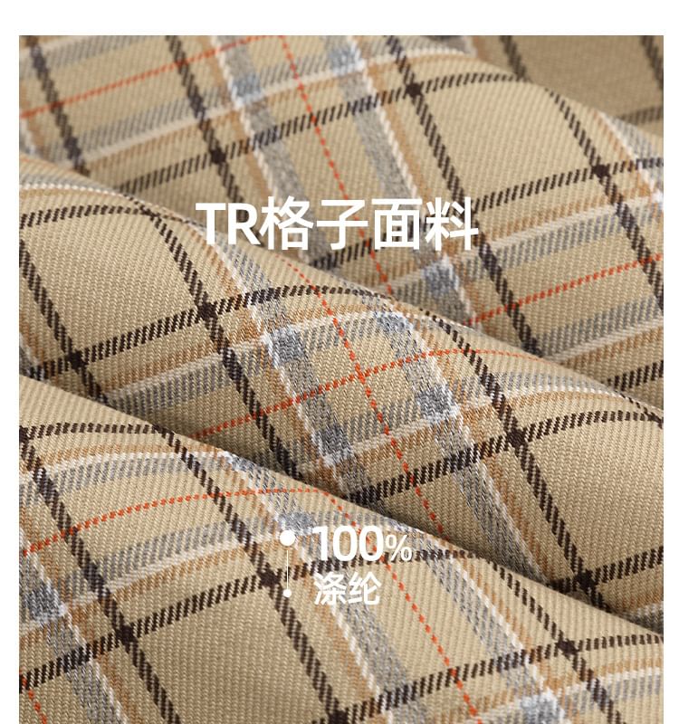 High Waist Plaid Pleated Mini A-Line Skirt