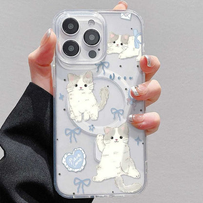 (Compatible Cat Case MagSafe) with Magnetic Phone
