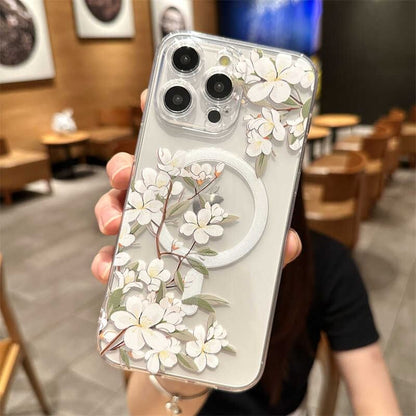 Case (Compatible Phone Floral MagSafe) Magnetic with