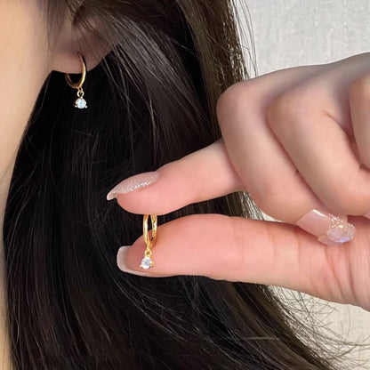 Drop Earring Rhinestone Alloy