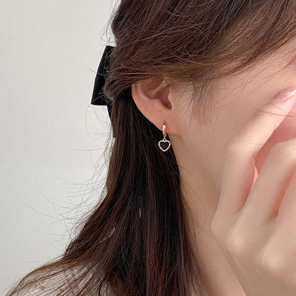 Drop Alloy Heart Earring