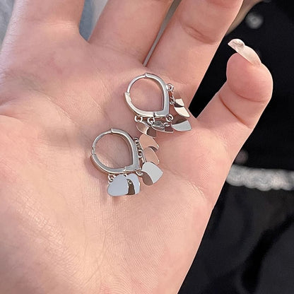 Drop Earring Alloy Heart