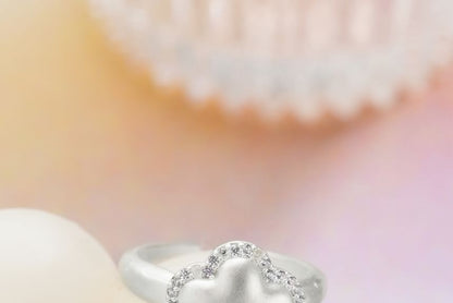 Open Flower Face Smiley Ring