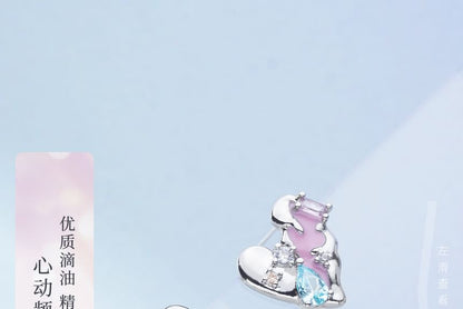 / Stud Sterling Silver Cuff Earring Ear Panel Heart