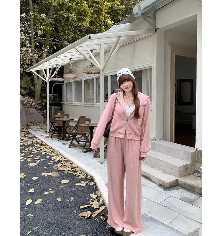 Plain Hooded Sports Jacket / Plain Sports Pants