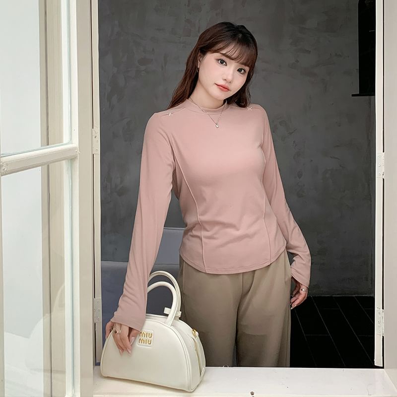 Long-Sleeve Plain Tee