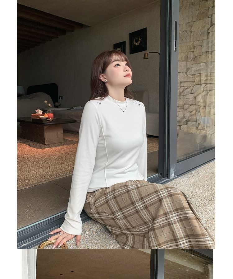 Long-Sleeve Plain Tee