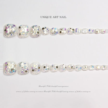 Verzierter Druck-auf-Zehennagel