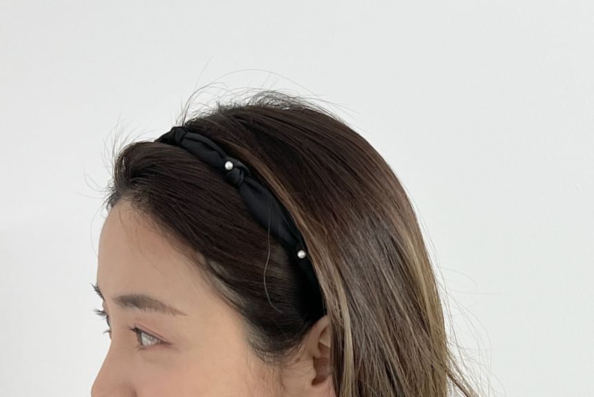 Headband Faux Pearl Knot