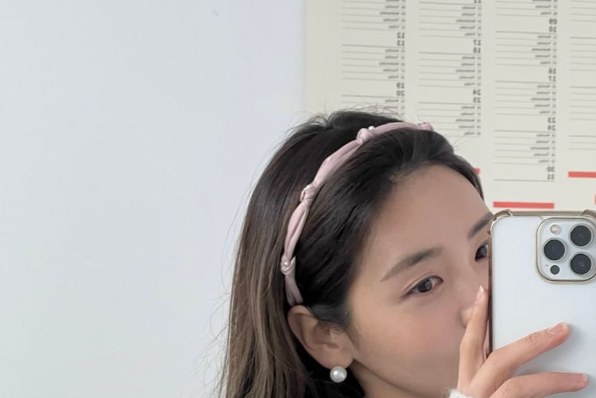 Headband Faux Pearl Knot