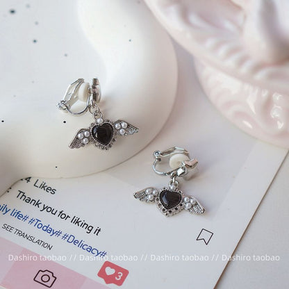 Clip-On Gemstone / Earring Heart Drop