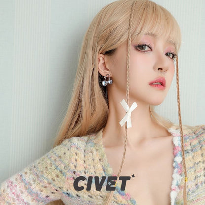 Cherry Clip-On / Earring Heart Stud