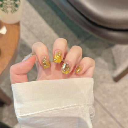 Floraler Strass-Press-On-Nagel (verschiedene Designs)