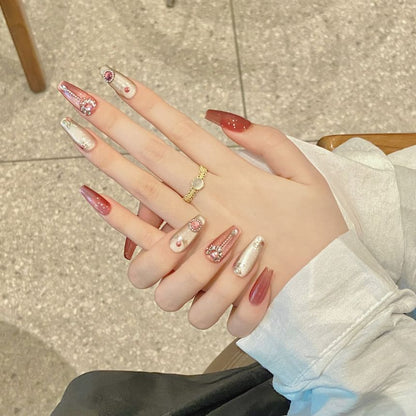 Strass-Press-On-Nagel