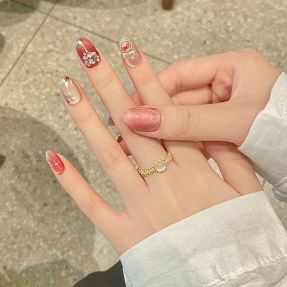 Strass-Press-On-Nagel