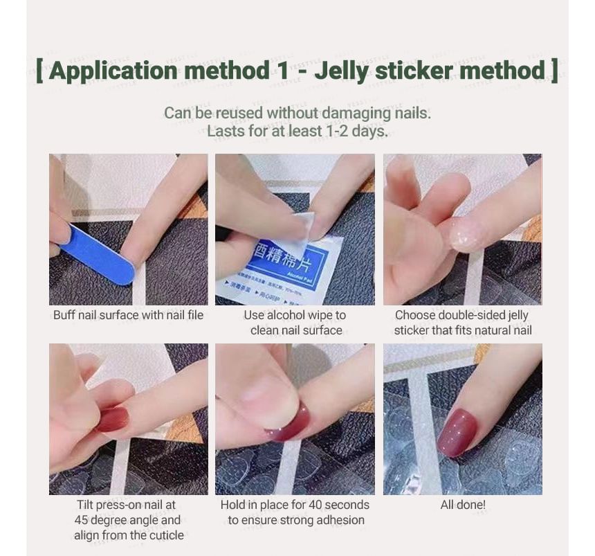 Strass-Press-On-Nagel