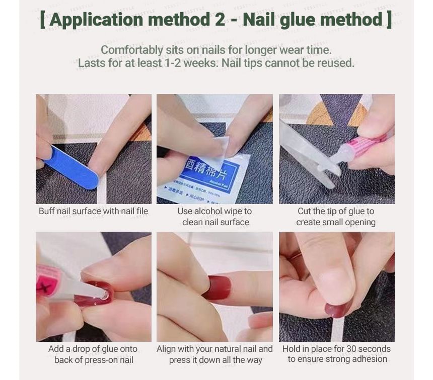 Strass-Press-On-Nagel