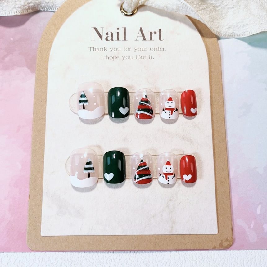 Ongles à coller de Noël