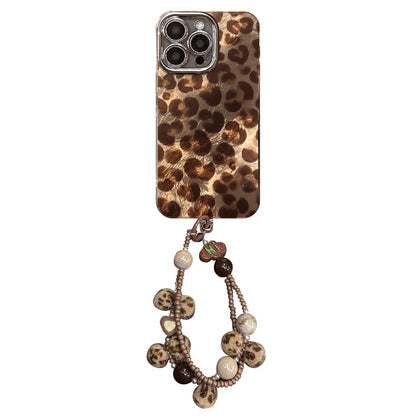 / Print Set Phone Strap Leopard Case