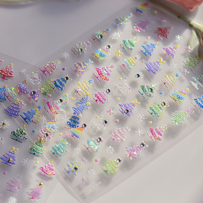 Stickers Nail Art Sapin de Noël