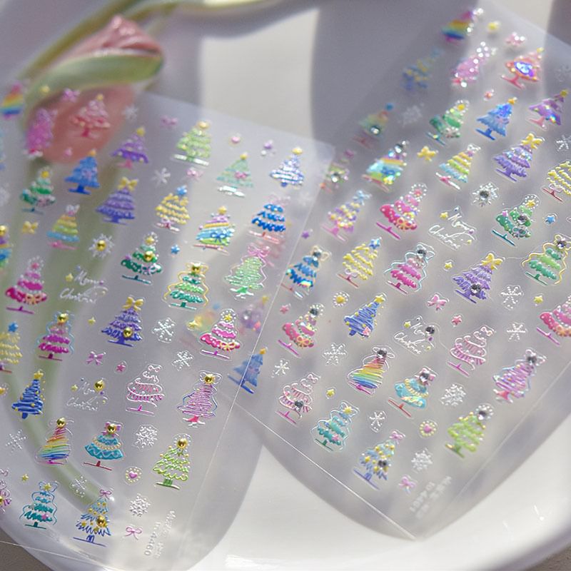 Stickers Nail Art Sapin de Noël