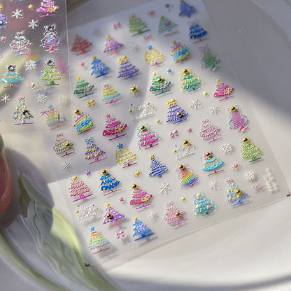 Stickers Nail Art Sapin de Noël