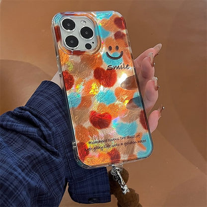 Smiley Phone Case / Pom Set Strap