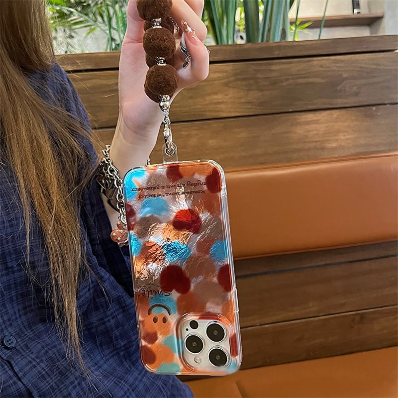 Smiley Phone Case / Pom Set Strap