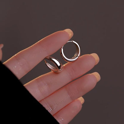 925 Sterling Earring Hoop Silver Glossy