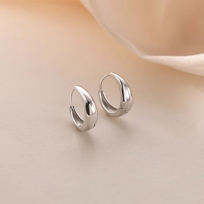 925 Sterling Earring Hoop Silver Glossy